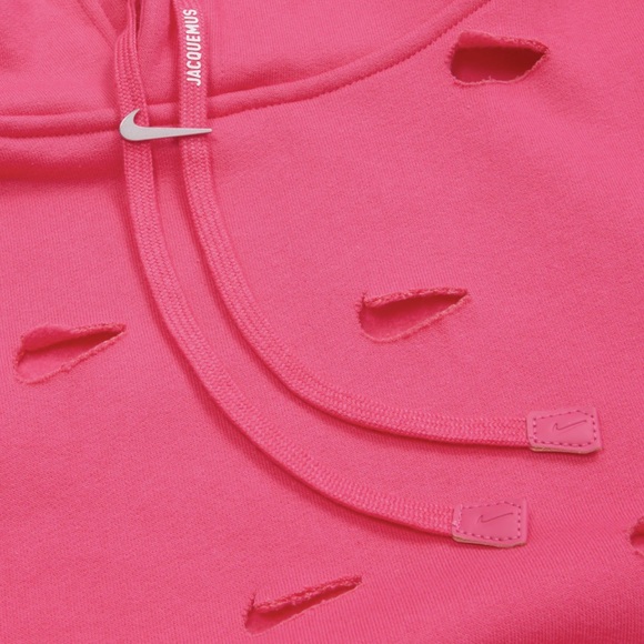 Nike x Jacquemus Cutout Swoosh Hoodie in Watermelon - Picture 4 of 11